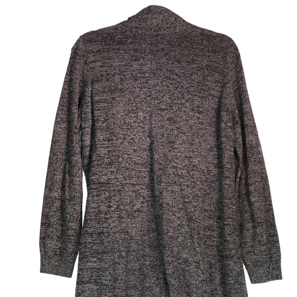 AB Cardigan Sweater Womens Large Gray Knit Waterfall Casual Cozy Minimalist - Picture 5 of 6